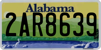 AL license plate 2AR8639