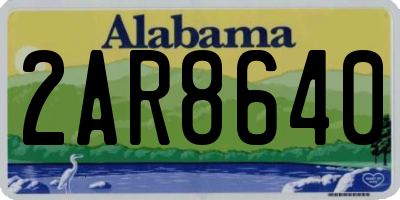 AL license plate 2AR8640