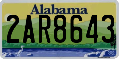 AL license plate 2AR8643