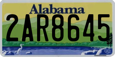 AL license plate 2AR8645