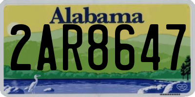 AL license plate 2AR8647