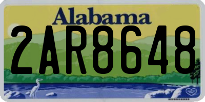 AL license plate 2AR8648