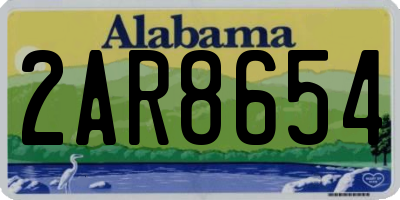AL license plate 2AR8654