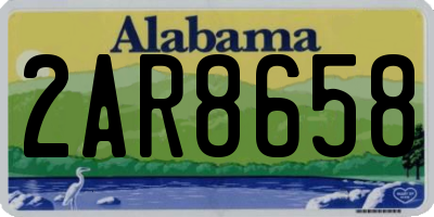 AL license plate 2AR8658