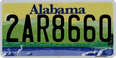 AL license plate 2AR8660
