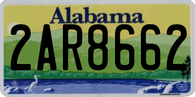 AL license plate 2AR8662