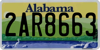 AL license plate 2AR8663