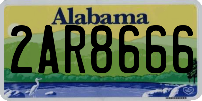 AL license plate 2AR8666