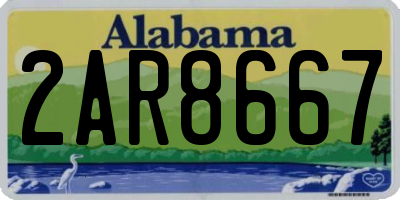 AL license plate 2AR8667