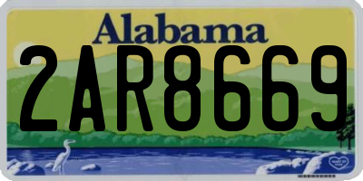 AL license plate 2AR8669