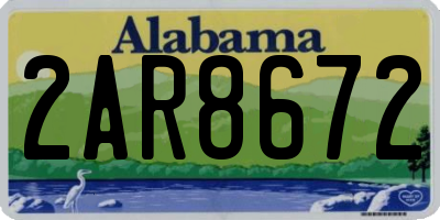 AL license plate 2AR8672