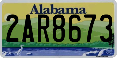 AL license plate 2AR8673