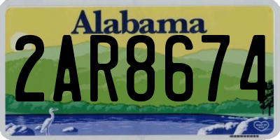 AL license plate 2AR8674