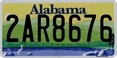 AL license plate 2AR8676