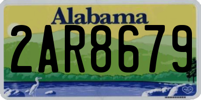 AL license plate 2AR8679