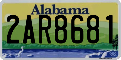 AL license plate 2AR8681