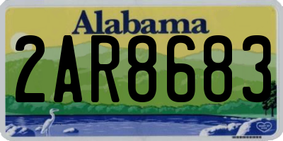 AL license plate 2AR8683