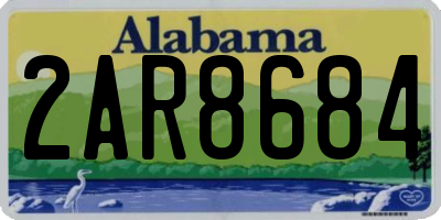 AL license plate 2AR8684