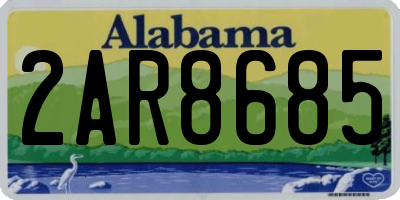 AL license plate 2AR8685