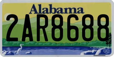 AL license plate 2AR8688