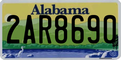 AL license plate 2AR8690
