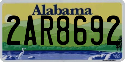 AL license plate 2AR8692