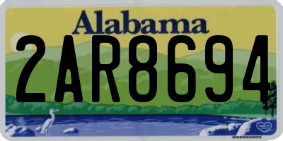 AL license plate 2AR8694
