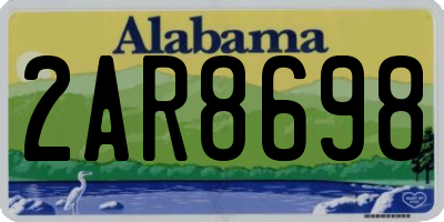 AL license plate 2AR8698