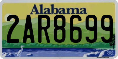 AL license plate 2AR8699