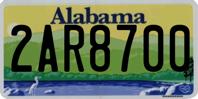 AL license plate 2AR8700