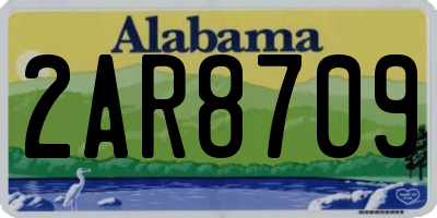 AL license plate 2AR8709