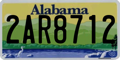 AL license plate 2AR8712