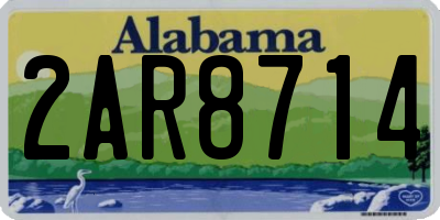 AL license plate 2AR8714