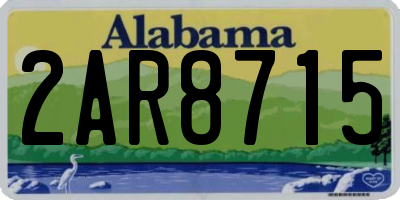 AL license plate 2AR8715