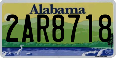 AL license plate 2AR8718