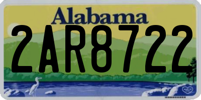 AL license plate 2AR8722
