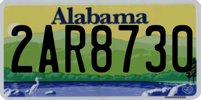 AL license plate 2AR8730