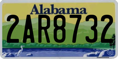 AL license plate 2AR8732