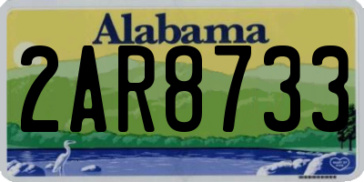 AL license plate 2AR8733