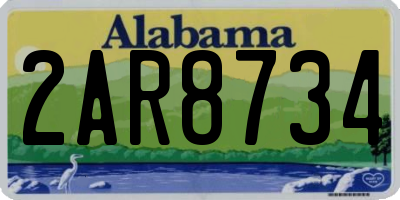AL license plate 2AR8734
