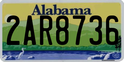 AL license plate 2AR8736