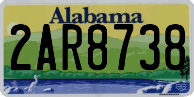 AL license plate 2AR8738