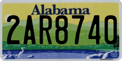 AL license plate 2AR8740