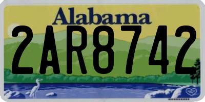 AL license plate 2AR8742