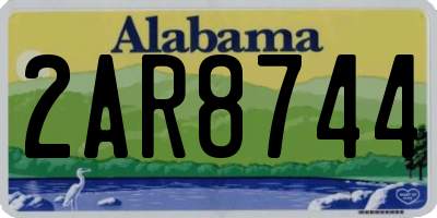 AL license plate 2AR8744