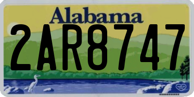 AL license plate 2AR8747