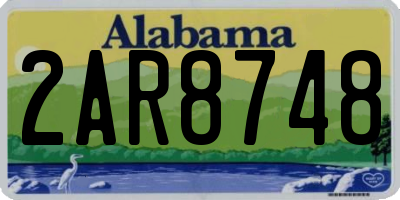 AL license plate 2AR8748