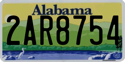 AL license plate 2AR8754