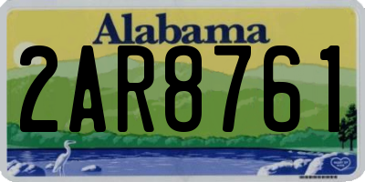 AL license plate 2AR8761