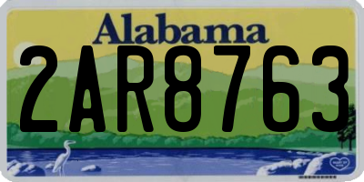 AL license plate 2AR8763